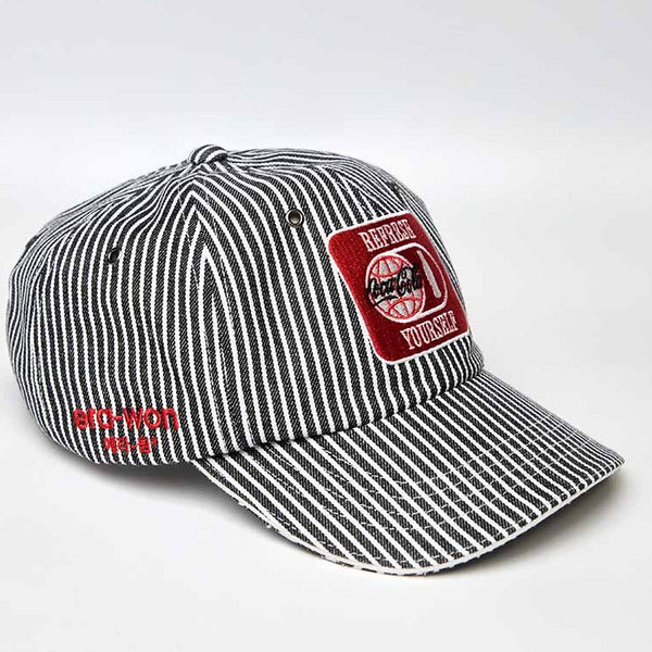 era-won | Coca Cola Baseball Cap สำหรับคุณผู้ชาย และ คุณผู้หญิง สียีนส์ลายขาว