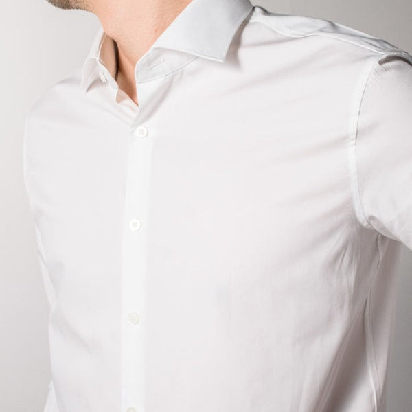 era-won เสื้อเชิ้ตเอราวอนแขนยาว ปกป้าน  รุ่น QUIET SHIRT  สี White-D ICCSHOPPING