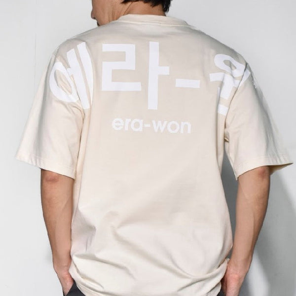 era-won เสื้อ T-Shirt Oversize Screen สี สกรีนขาว