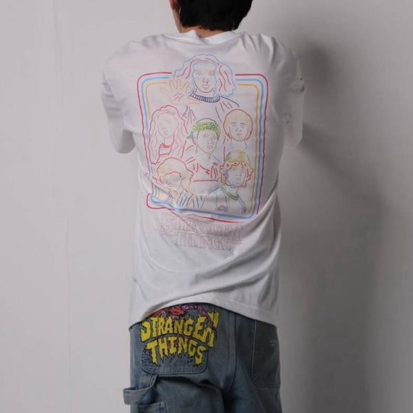 era-won เสื้อยืดเอราวอนแขนสั้น T-Shirt Oversize สกรีน era-won x stranger things สี WB ICCSHOPPING