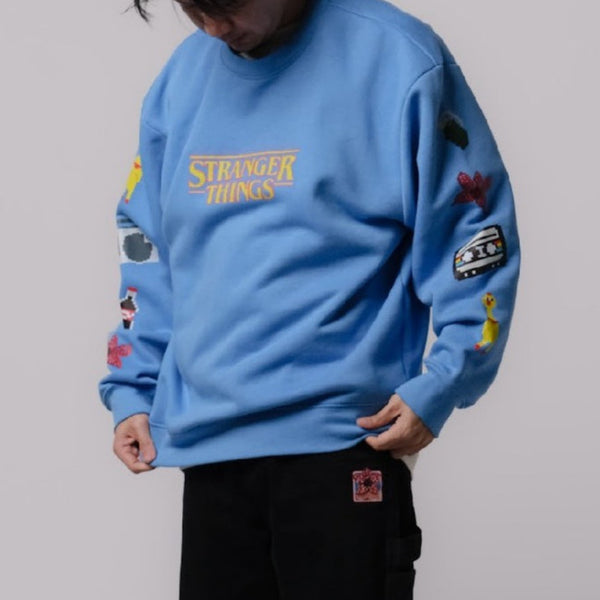 era-won เสื้อยืดแขนยาว รุ่น Sweater Oversize สกรีน stranger things สี BU ICCSHOPPING