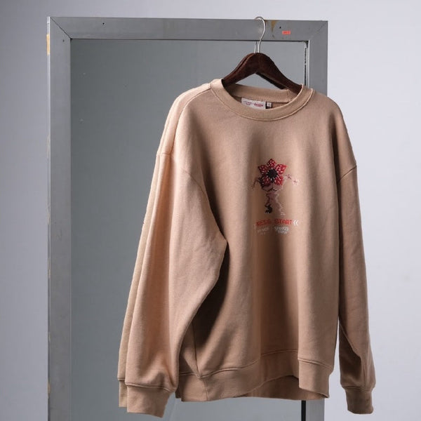 era-won เสื้อยืดแขนยาว รุ่น Sweater Oversize  สกรีน stranger things สี BR ICCSHOPPING