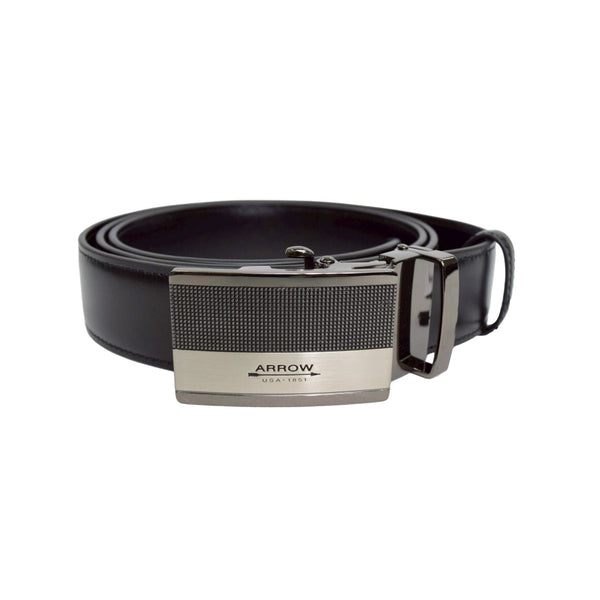 ARROW เข็มขัดผู้ชาย หัวออโต้  Auto Belt  (หนังวัวแท้จากอิตาลี)  สีดำ มี 2 ขนาดความยาวให้เลือก  รุ่น  MYCB609
