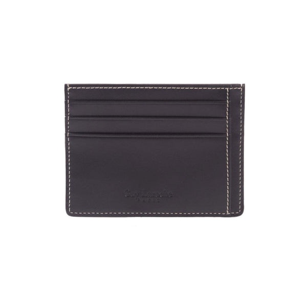 Guy Laroche กระเป๋าใส่นามบัตรหนังเรียบ 6 การ์ด สีดำ รุ่น MGN0644NW5BLS ICCSHOPPING