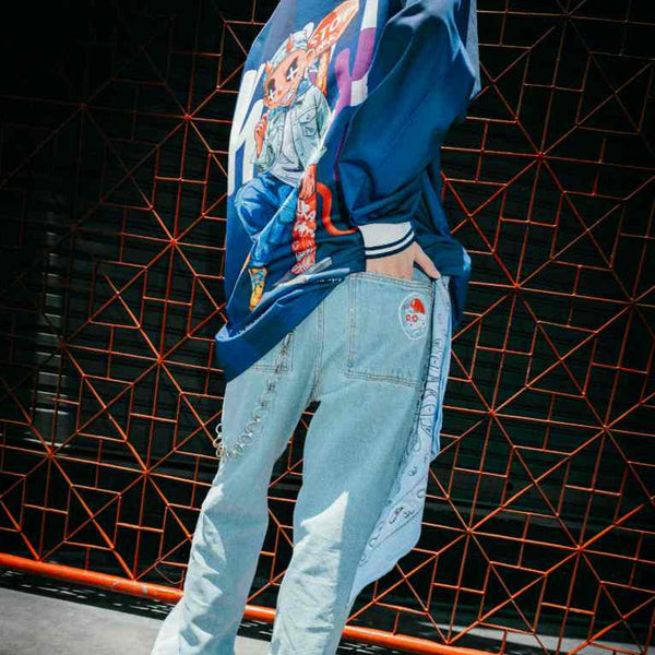 era-won แขนสั้น สำหรับคุณผู้ชาย T-SHIRT JERSEY FOOTBALL ลาย FLOWSKULL สีน้ำเงิน ICCSHOPPING