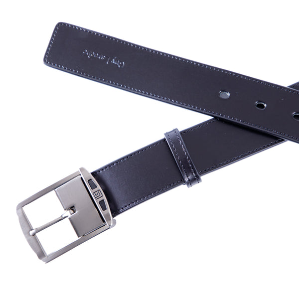 Guy Laroche เข็มขัดหนังผู้ชาย แบบหัวเข็ม - สีดำ รุ่น MGB0026PS6BL ICCSHOPPING