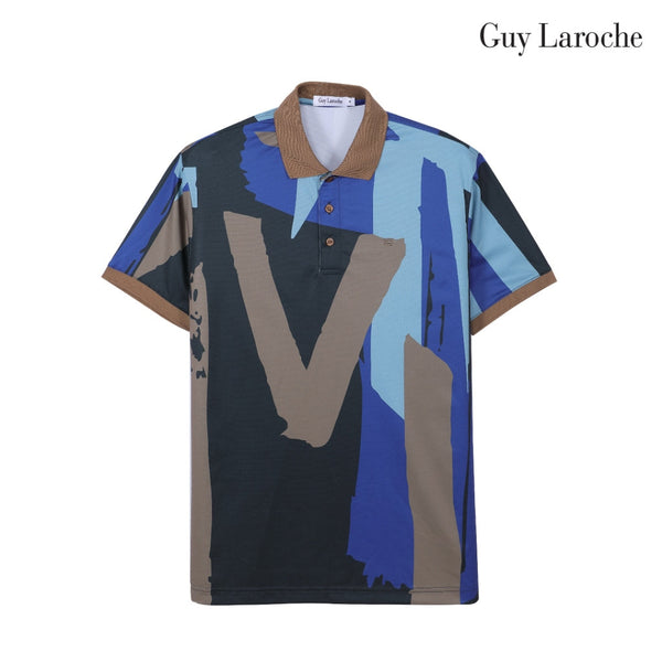 Guy Laroche เสื้อโปโลแขนสั้น พิมพ์ลาย ทรง SLIM FIT รุ่น BKL7300S6NV