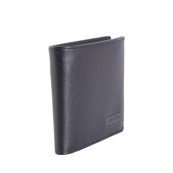 Guy Laroche กระเป๋าสตางค์ผู้ชาย หนังอัดลายซาเฟียโน่ 8 การ์ด สีดำ รุ่น MGW08618S6BLS ICCSHOPPING