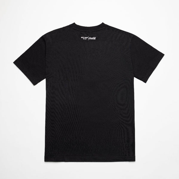 era-won | Coca Cola T-Shirt Oversized เสื้อยืดโอเวอร์ไซซ์ เอราวอน แขนสั้นสีดำ สกรีนลายโค้กสีขาว สำหรับคุณผู้ชาย ICCSHOPPING