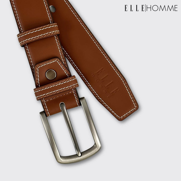 ELLE  HOMME  เข็มขัดหนังวัวแท้ สำหรับผู้ชาย H8400122 ELLE HOMME