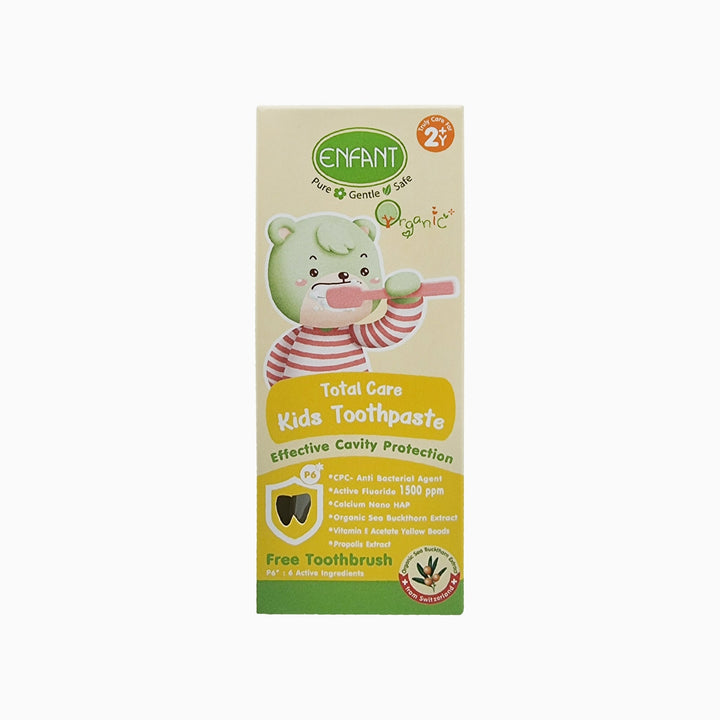 Enfant อองฟองต์ Organic Plus Total Care Kids Toothpaste Apple Kiwi Mint ยาสีฟันสำหรับเด็ก 2 ปีขึ้นไป 50 ml. ENFANT
