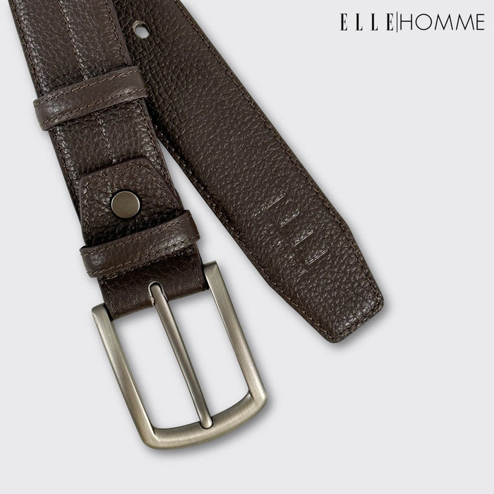 ELLE  HOMME  เข็มขัดหนังวัวแท้ สำหรับผู้ชาย H8400222 ELLE HOMME
