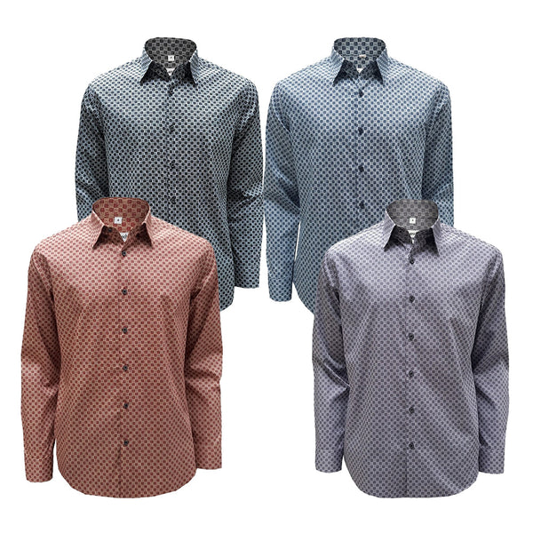 Guy Laroche เสื้อเชิ้ตคอปก ทอลายในตัว  ทรง Slim fit สวมใส่เข้ารูป Guy Laroche