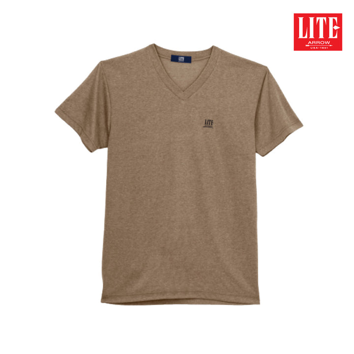 ARROW LITE T-SHIRT เสื้อยืด แขนสั้น คอวี  ไร้ตะเข็บข้าง ใส่แล้วเย็นสบาย SET 3 ตัว ขาว เทา น้ำตาลอ่อน Arrow Lite