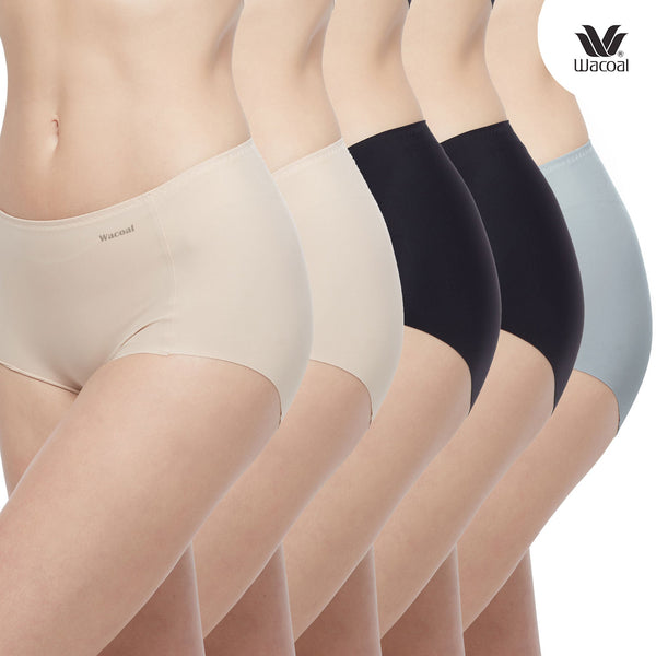 Wacoal Oh My Nudes Skin Short panty วาโก้ กางเกงในไร้ตะเข็บ รูปแบบเต็มตัว 1 Pack 5 pcs รุ่น WU4999/WU4F99