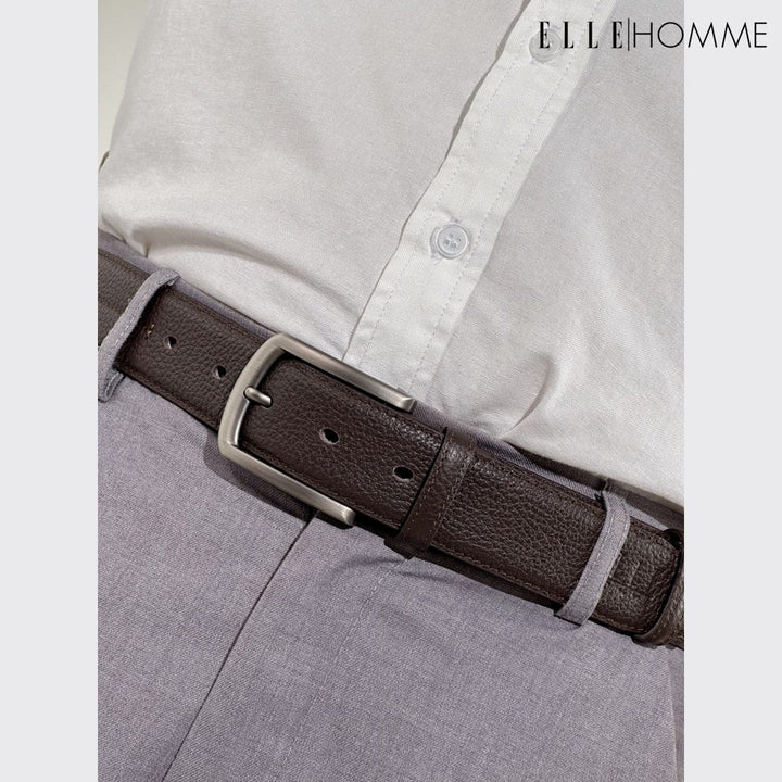 ELLE  HOMME  เข็มขัดหนังวัวแท้ สำหรับผู้ชาย H8400222 ELLE HOMME