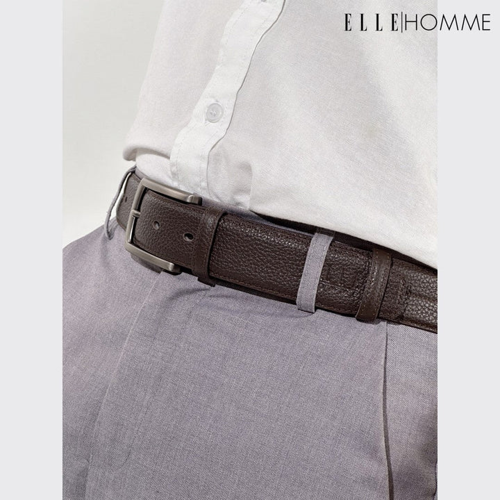 ELLE  HOMME  เข็มขัดหนังวัวแท้ สำหรับผู้ชาย H8400222 ELLE HOMME