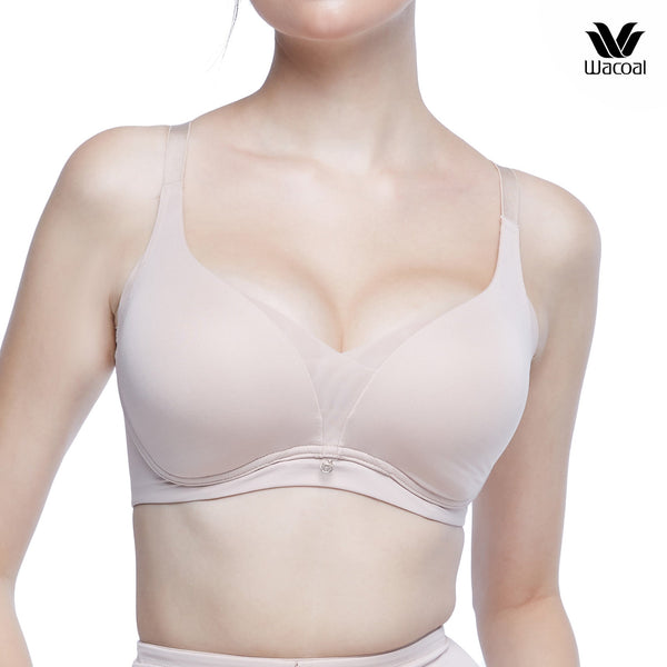 Wacoal Curve Diva Wireless Bra Cool บราไร้โครง เก็บกระชับ สาวพลัสไซซ์ รุ่น WQ1534 Wacoal