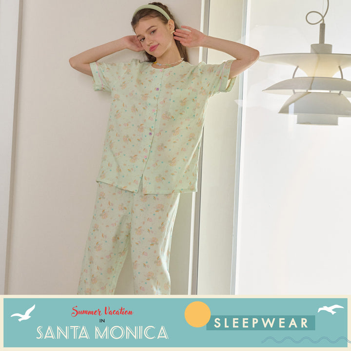 Wacoal Sleepwear ชุดนอน เสื้อแขนสั้น กางเกงขายาว รุ่น WN9G09 Wacoal