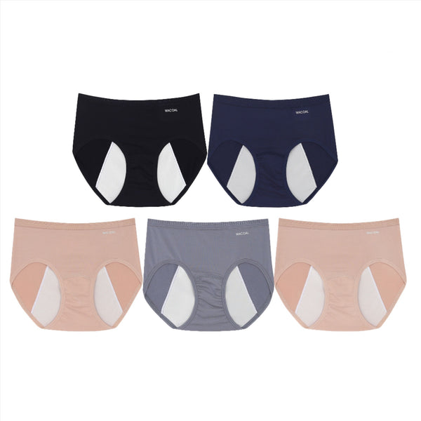 Wacoal Hygieni Night Half Panty วาโก้ กางเกงในอนามัย รูปแบบครึ่งตัว 1 Pack 5 pcs รุ่น WU5E01/WU5F01