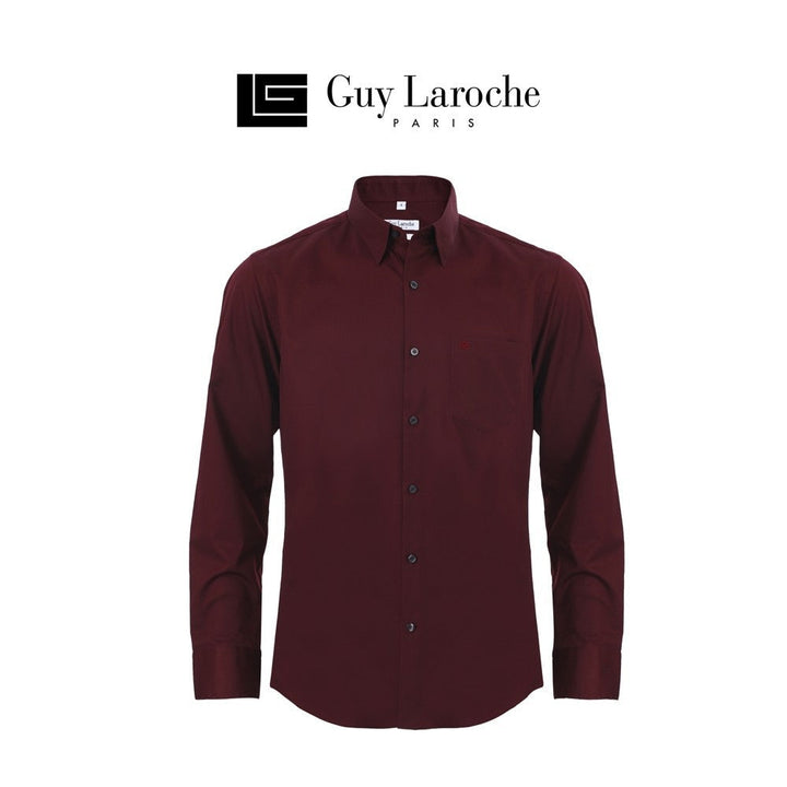 Guy Laroche เสื้อเชิ้ตคอปกสีพื้น Slim fit รุ่นขายดี (BAB6200P3) Guy Laroche