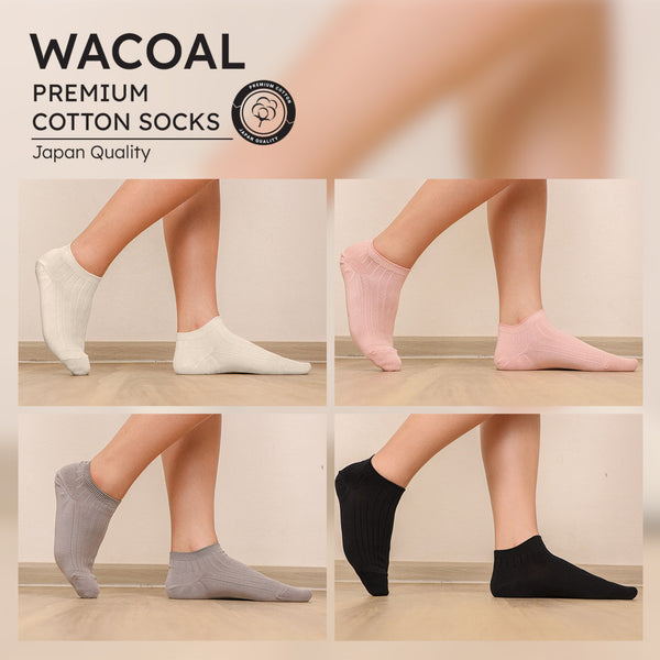 Premium Cotton Socks Selected by Wacoal ถุงเท้าข้อสั้น รุ่น WW1106