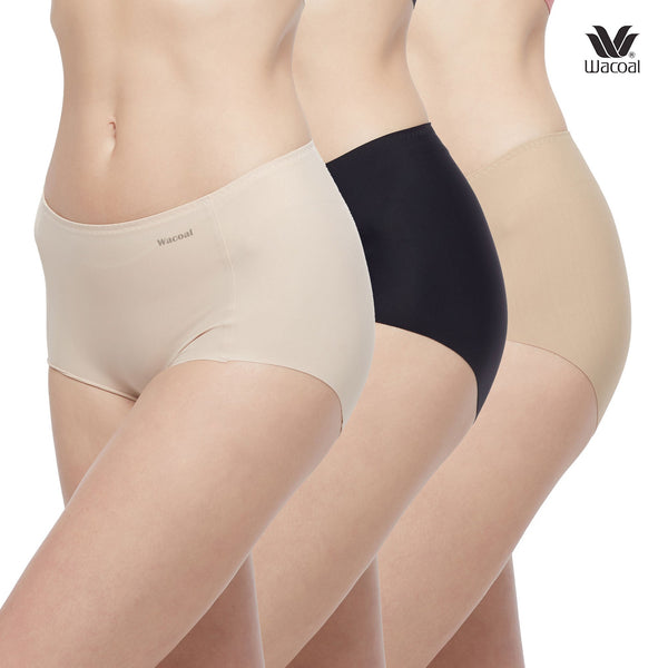 Wacoal Oh My Nudes Skin Short panty วาโก้ กางเกงในไร้ตะเข็บ รูปแบบเต็มตัว 1 Pack 3 pcs รุ่น WU4999/WU4T99