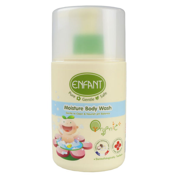 Enfant อองฟองต์ Organic Plus Moisture Body Wash ครีมอาบน้ำ สูตรน้ำนมวานิลา ใช้ได้ตั้งแต่เด็กแรกเกิด 300 ml.