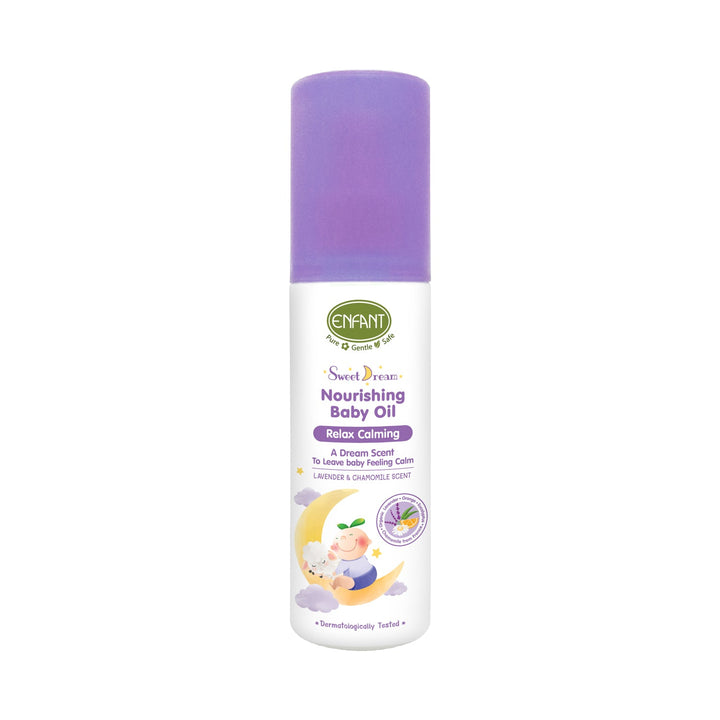 ENFANT อองฟองต์ Sweet Dream Nourishing Baby Oil ออยล์บำรุงผิวสำหรับเด็ก สูตรอ่อนโยน ขนาด 75 ml. ENFANT